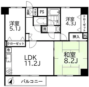 HARU菊名I【3階】の間取り