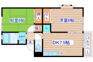 セジュール花渕A【1階】の間取り