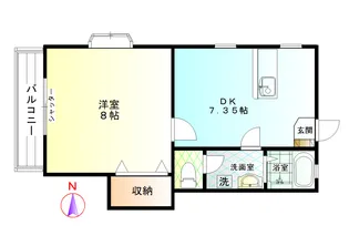 エスポワールオキツ【1階】の間取り