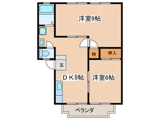 ブル-メゾンA【2階】の間取り