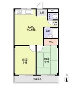 中村ハイツ【2階】の間取り