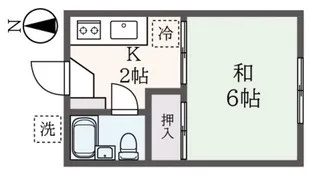 コーポI【1階】の間取り