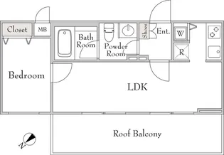ミリアレジデンス桜新町【4階】の間取り