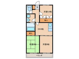 メゾンパークサイド【3階】の間取り