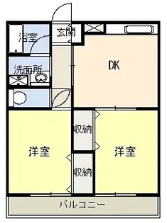 アイランドコーポラス【1階】の間取り