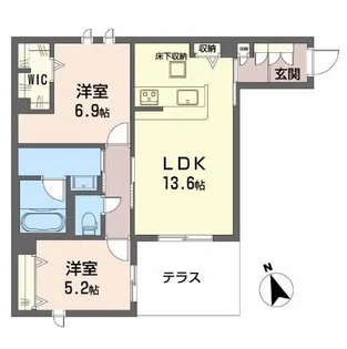 シャーメゾン 木の実【1階】の間取り