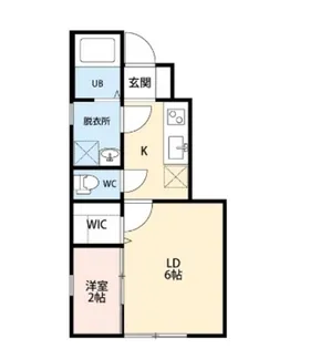 Rooms白新町B【1階】の間取り