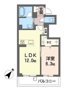 シャーメゾン北上尾【1階】の間取り