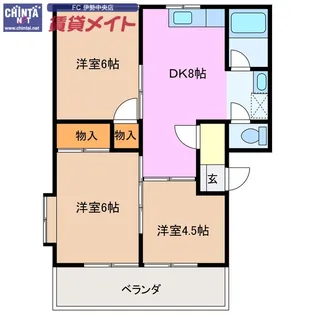 ウエストリバーマンション【2階】の間取り