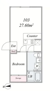 the trias 345【1階】の間取り