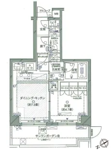 ピアース虎ノ門【1階】の間取り