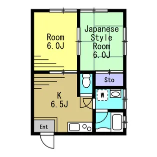 グリーンハイツ金池【2階】の間取り