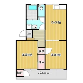 ハイツ水野【1階】の間取り