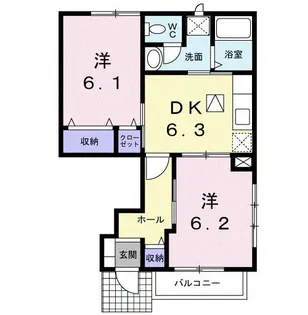 セーリウス梅原I【1階】の間取り