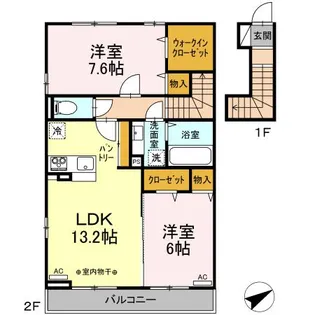 けやき 弐番館【2階】の間取り