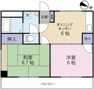 永山パークハイツ【1階】の間取り