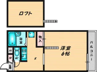 レオパレス吉田【2階】の間取り
