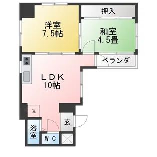 菱川ビル【4階】の間取り