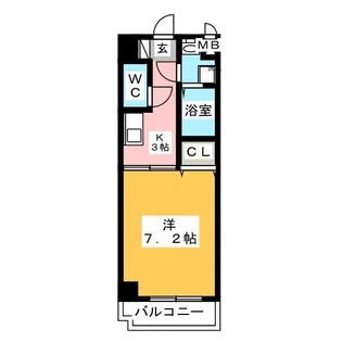 びい6植田【6階】の間取り