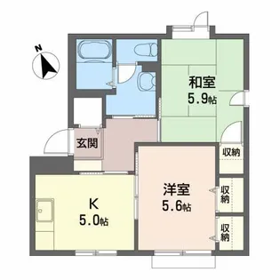 クレセントK【1階】の間取り
