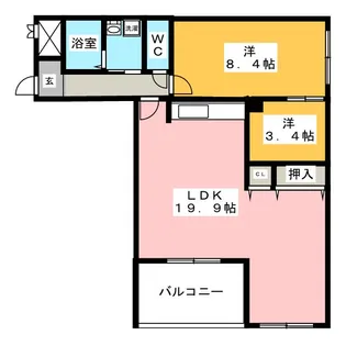 ベルフォーレ【1階】の間取り