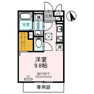 フルール恵比須【1階】の間取り