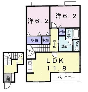 フォルモーント郷古III【2階】の間取り