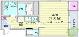 アルバトロス【5階】の間取り