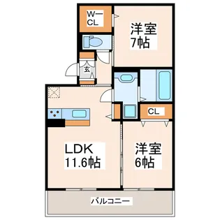 メゾン・ド・シュシュ【3階】の間取り