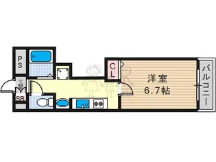 ハウスアイ杭全【4階】の間取り