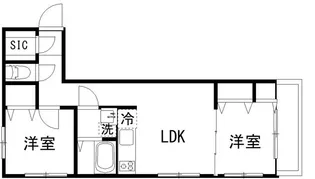 カルディア中央【2階】の間取り