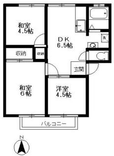 ハイツコマチA【1階】の間取り
