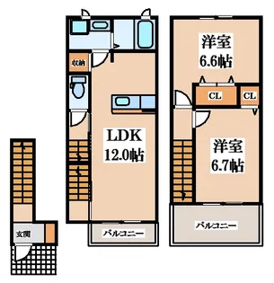 ユニメゾンH・M I【2階】の間取り