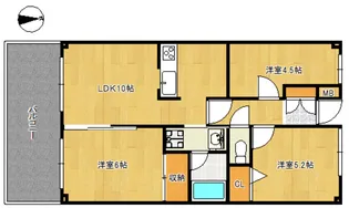 アクシス市川【3階】の間取り
