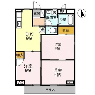 ビエント生駒【1階】の間取り