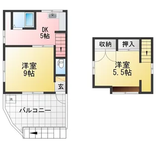 南鳩ヶ谷石田ハウス【2階】の間取り