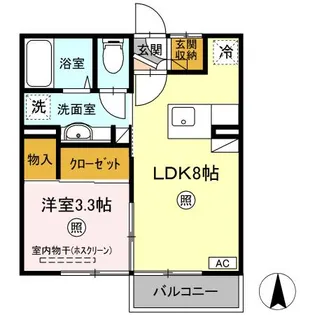 ヴィレッジロイヤル中央台吉野谷 B【2階】の間取り