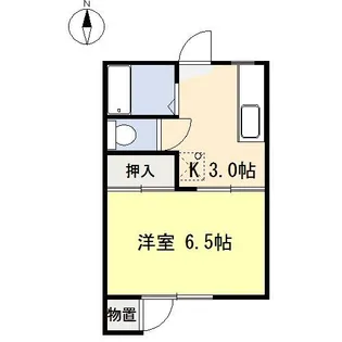 リバーハイツA【1階】の間取り