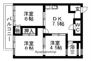ドミール石田II【2階】の間取り
