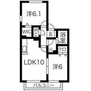 ウエストビレッジ桃山B【2階】の間取り