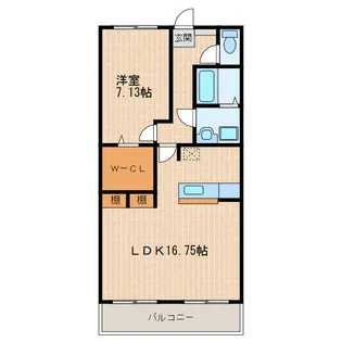デュランタ愛野【1階】の間取り