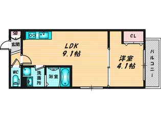 TEKO 長瀬【1階】の間取り