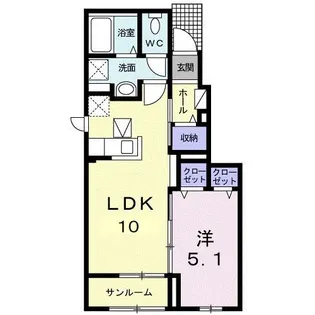 ベルアルモニー【1階】の間取り