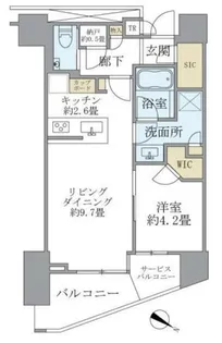 ブリリアザタワー東京八重洲アベニュー【23階】の間取り