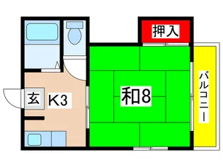 第二岩田ハイツ【1階】の間取り