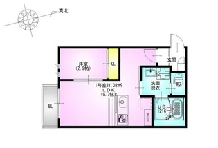 GRANDTIC 原木中山【1階】の間取り