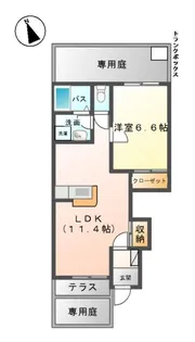 コンフォルト赤碕【1階】の間取り