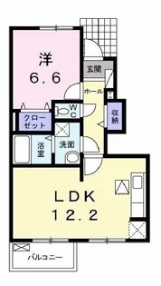 アンソレイユ【1階】の間取り