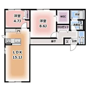 Komorebi Garden中田本町B【1階】の間取り
