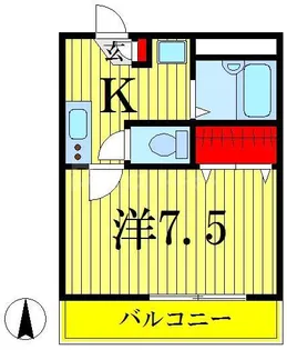 メゾンユタカ【2階】の間取り
